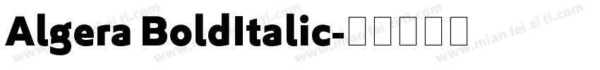 Algera BoldItalic字体转换